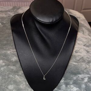 Elegant Silver Initial Necklace
